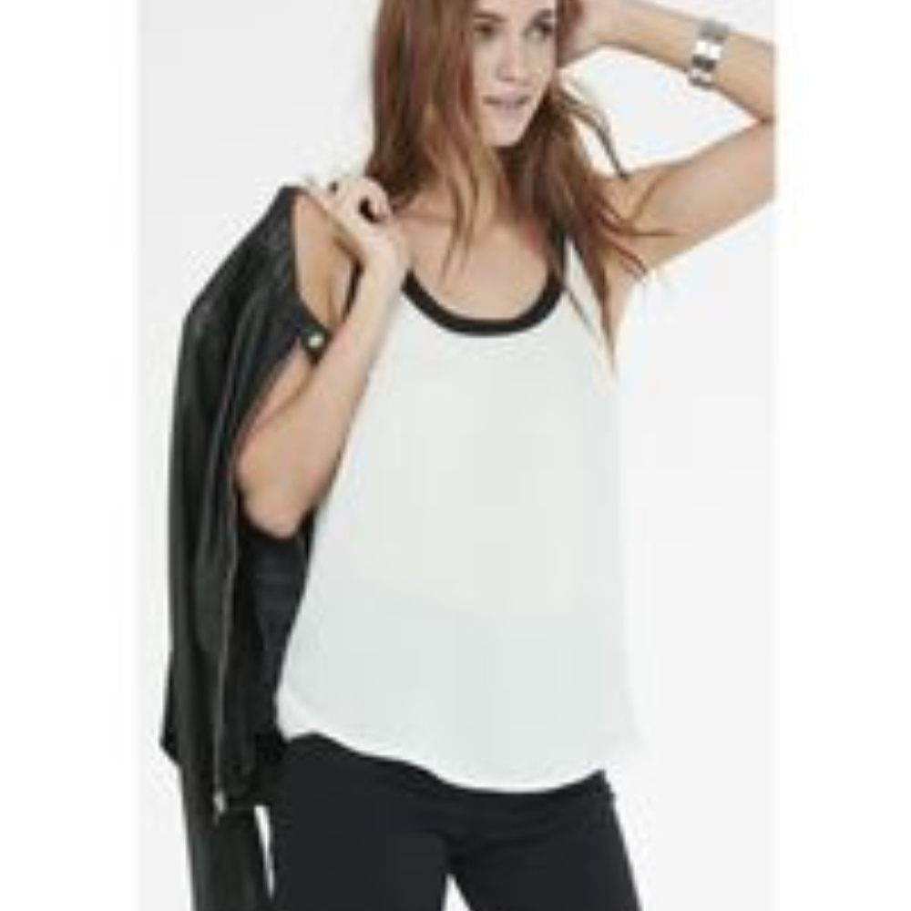 NWOT Express Color Block Zip Racerback Tank - Picture 2 of 8